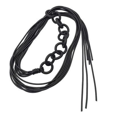 UKEBAY New Handmade Luxury Necklaces For Women Rubber Jewelry Black Statement Necklace Fashion Clothes Chain Gothic Accessories