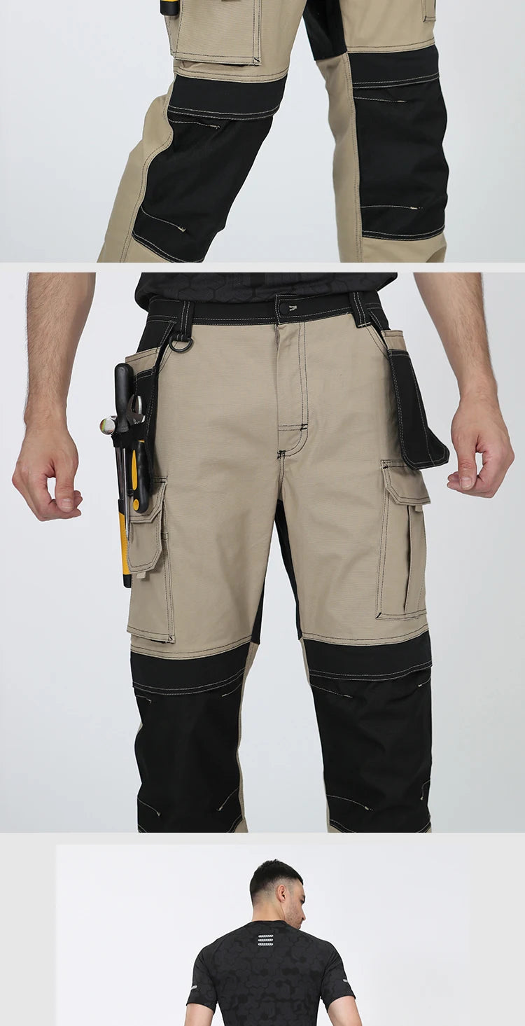 Work Pants For Men Multifunctional Work Trousers Workwear Pants With Reflective Tapes