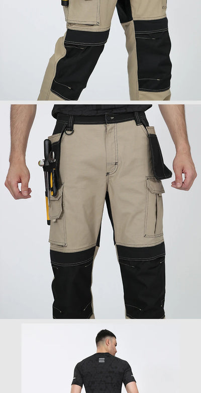 Work Pants For Men Multifunctional Work Trousers Workwear Pants With Reflective Tapes
