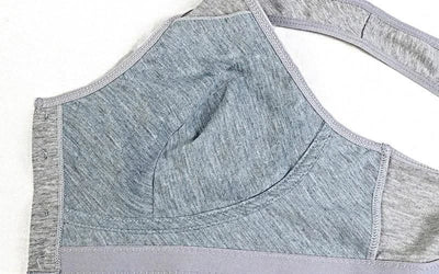 Front Closure Cotton Bras Women Removable Padded Bra Soft Camisole Middle Age Women Everyday Underwear Big Bust 50/115 B C Cup