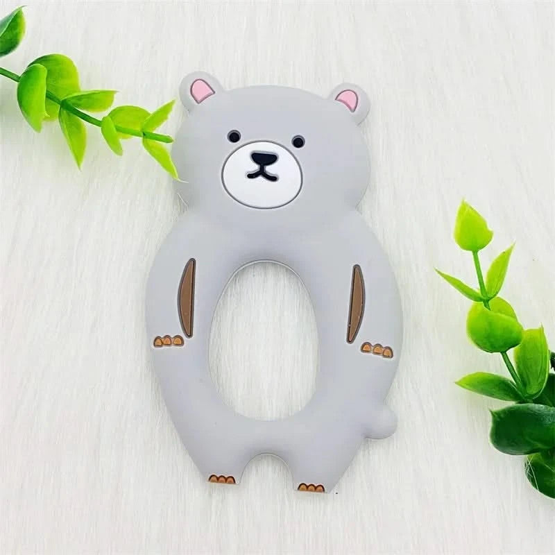 1PCS BPA Free Silicone Teethers Cartoon Animal DIY Pacifier  Baby Toys  Sensory Nursing Gift