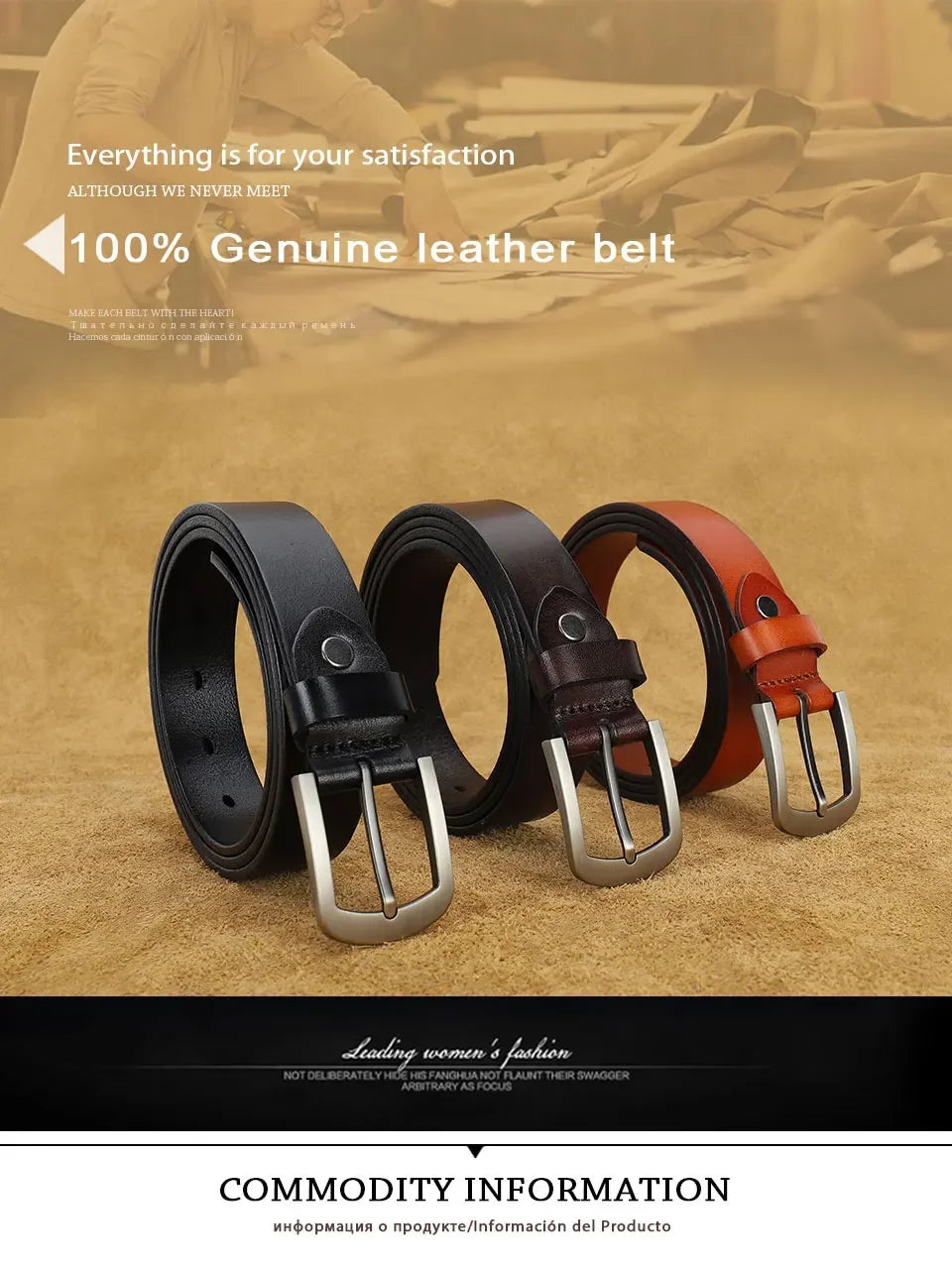 High Quality Fashion Retro Women Female Belt Genuine Leather Belts For Women Jeans