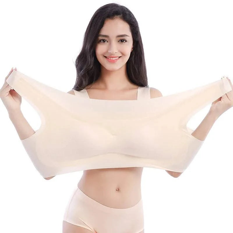 Plus Size Women Bras Bralette Comfortable Invisible Bras Push Up Breathable Brassiere Non Wired