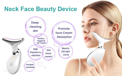 New 3 Colors Neck Face Beauty Device Facial Lifting Machine Skin Tighten Reduce Double Chin Anti Wrinkle Remove Lifting Massager
