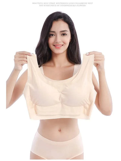 Plus Size Women Bras Bralette Comfortable Invisible Bras Push Up Breathable Brassiere Non Wired