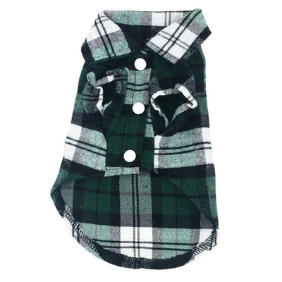 Pet Clothes Dog Shirt Summer For Small Medium Dogs Cat British Style Plaid Clothing Breathable Fashion Puppy Chihuahua T-shirt