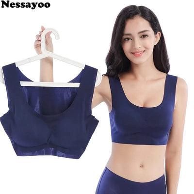 Plus Size Women Bras Bralette Comfortable Invisible Bras Push Up Breathable Brassiere Non Wired