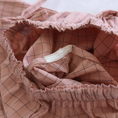couple washed cotton trousers thin men and women home pants Elastic Waist Sleep Bottoms Plaid lounge pants home sleepwear 2021