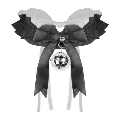 Fashion Bow Tie Neck Choker Collar Necklace with Bell PU Leather Adjustable Choker Collar for Women Girls Halloween cat costume