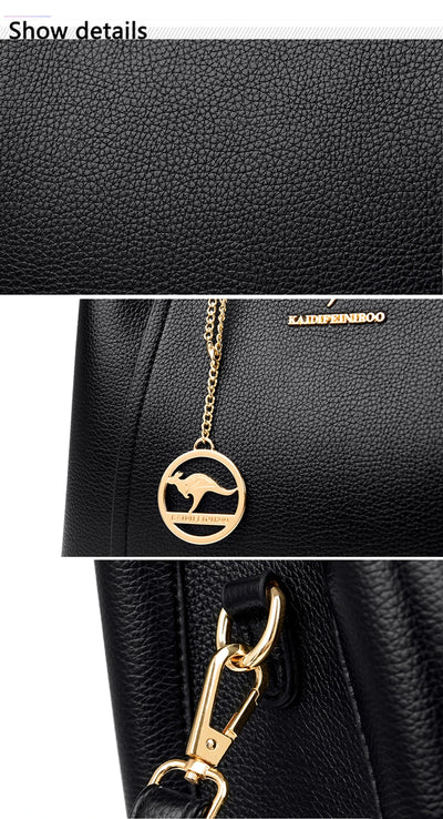 Luxury Handbags Women Bags Designer 3 Layers Soft Leather Shoulder Crossbody Sac Ladies Large Capacity Shopping Messenger Tote