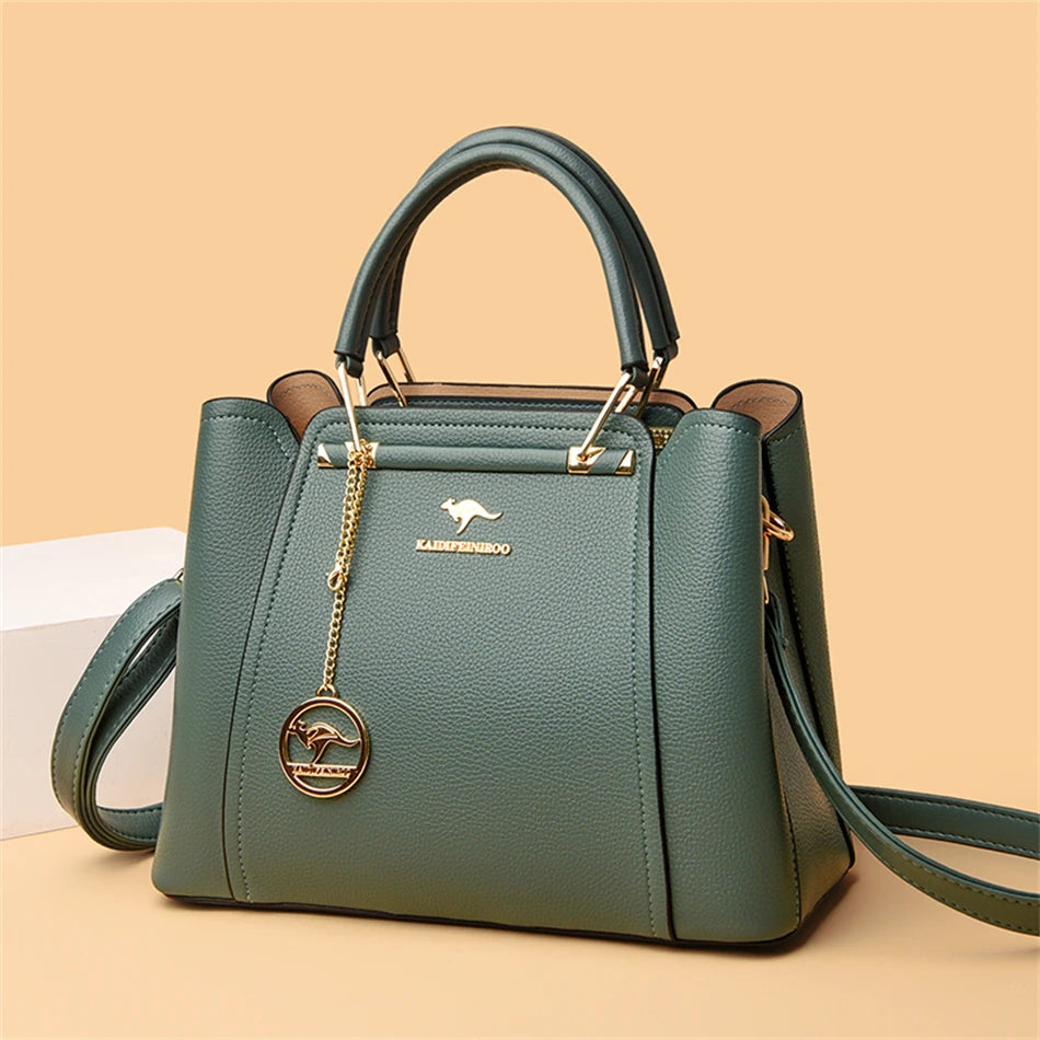 Luxury Handbags Women Bags Designer 3 Layers Soft Leather Shoulder Crossbody Sac Ladies Large Capacity Shopping Messenger Tote