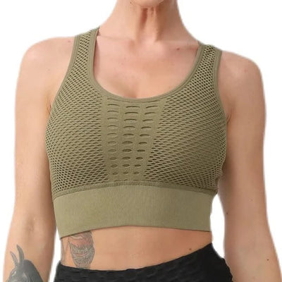 Sports Bras For Women Yoga Bra For fitness Workout Running Shirts Seamless Comfortable Yoga Bras Tank Top  With Removable Pads