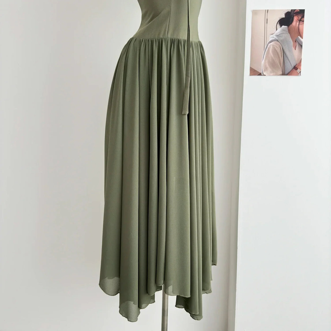Summer Roman Tunic Casual Midi Dress For Women Empire Patchwork Lace Dress