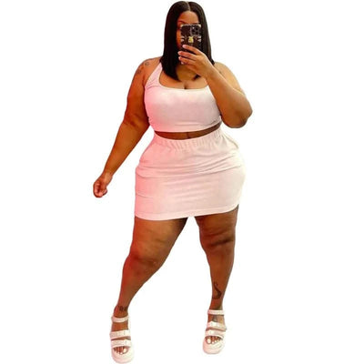 Summer Women Two Piece Outfits Wholesale Dress Plus Size