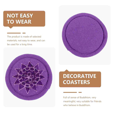 1Pc Embroidery Singing Bowl Cushion Tibetan Buddhism Craft Decoration For Hall Sound Bowl Pad Cotton Cloth Mat