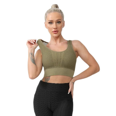Sports Bras For Women Yoga Bra For fitness Workout Running Shirts Seamless Comfortable Yoga Bras Tank Top  With Removable Pads