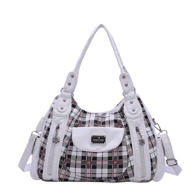 Fashion Women Hand Bag Designers Luxury Handbags Women Plaid Shoulder Bags Female Top-handle Bags Large Purse Hobos