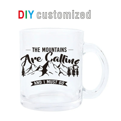 DIY Customized 320ML 11oz Glass Mug Personalized Mugs Coffee Milk Cup Creative Present Cute Gift Print Picture Photo LOGO Text
