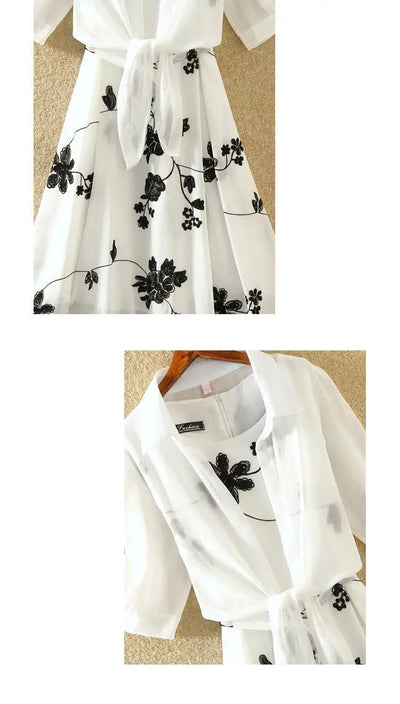 Women 2 piece sets outfits summer 2025 korean trend two piece set dress set Fashion elegant floral DressesNew in matching sets
