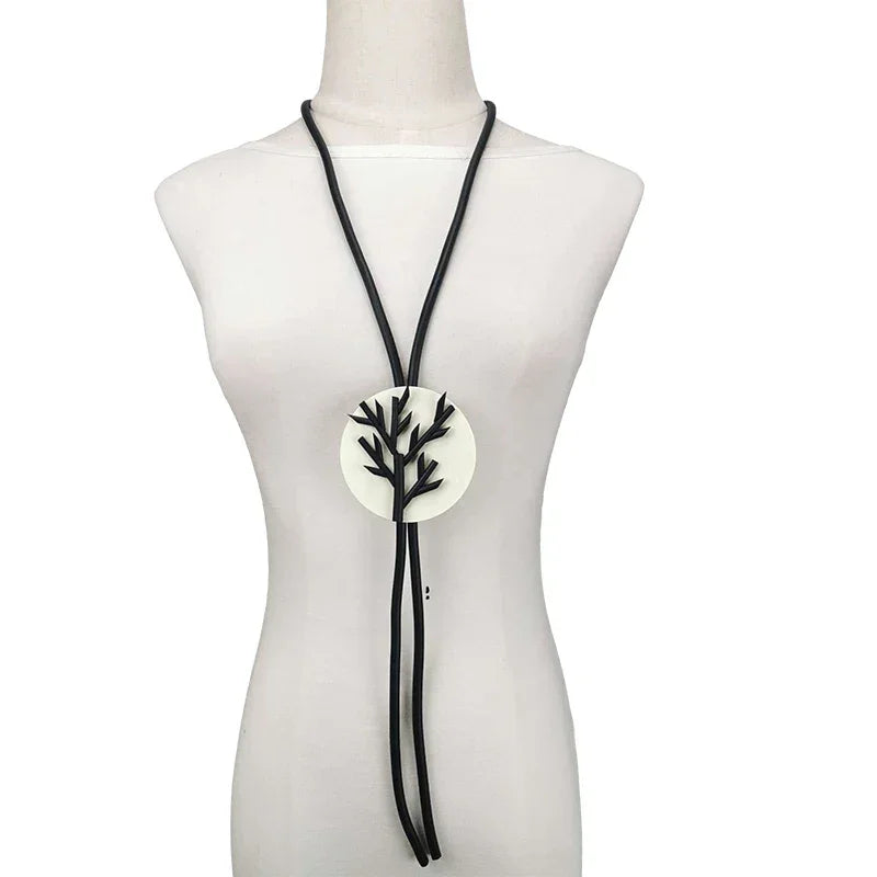 UKEBAY New Pendant Necklace Women Handmade Jewelry Rubber Necklaces Long Clothes Chain Statement Accessories Luxury Necklaces