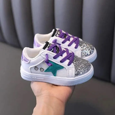 Children's Kids Casual Sports Shoes And Lightweight Comfortable Single Sequins Sneakers Autumn Non-Slip Children Girls Shoe