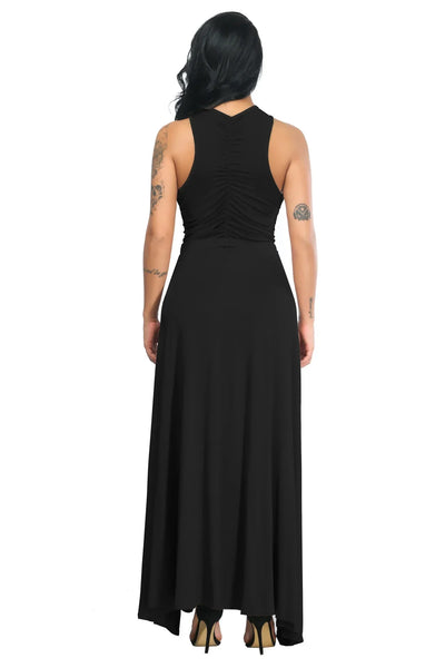 Sexy Black Irregular Split Bandage Long Dress 2021 Fashion Women Summer Dresses Casual Vestidos Party Femme Robe Plus Size New
