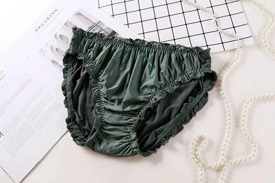 Large Size Mid Waist Panties For Women Ladies Breathable Underwear Briefs Elastic Comfortable Sexy Ruffles Underwear Lingerie