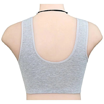 Front Closure Cotton Bras Women Removable Padded Bra Soft Camisole Middle Age Women Everyday Underwear Big Bust 50/115 B C Cup