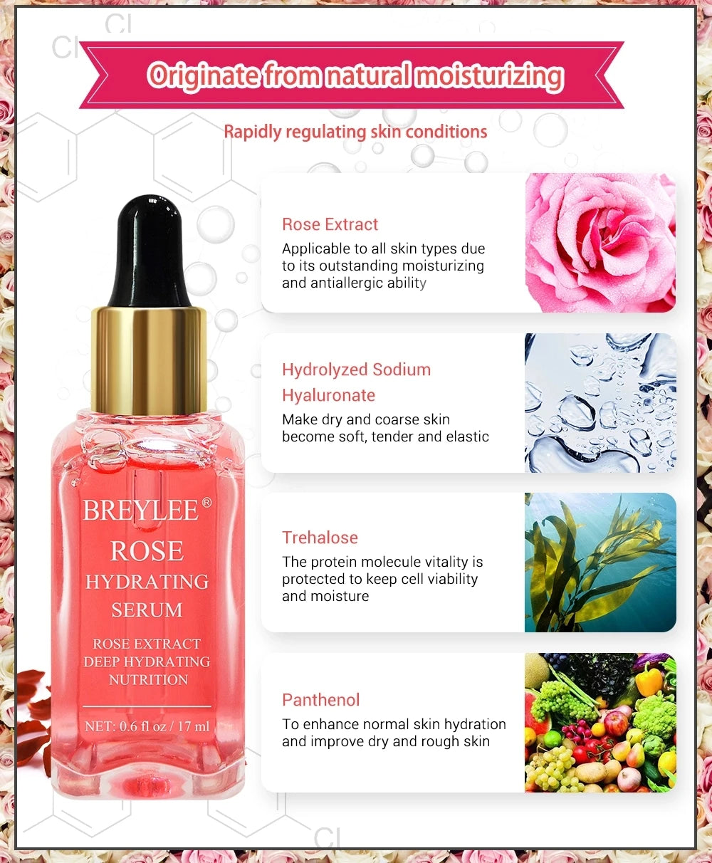 BREYLEE Rose Deep Moisturizing Facial Serum Oil Control Essence