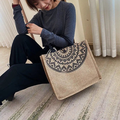 Canvas Handbags For Women Fashion Tote Beach Bags Reusable Shopping Bags Casual Large Capacity Designer Shoulder Pouch Bags