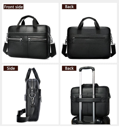 WESTAL Men's Briefcases Men's Bags Genuine Leather Lawyer/Office Bag Laptop Bag Men's Leather Briefcases Bag for Documents