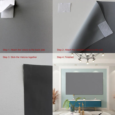 Portable Projector Screen Reflective Fabric Cloth Projection Curtain Highly Increase Brightness for Low Lumen Projectors