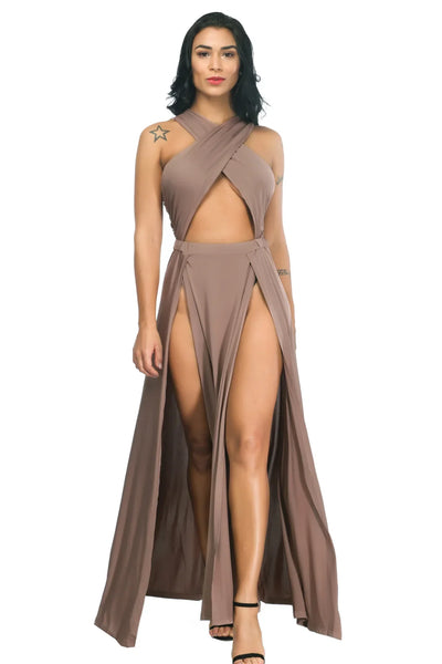 Sexy Black Irregular Split Bandage Long Dress 2021 Fashion Women Summer Dresses Casual Vestidos Party Femme Robe Plus Size New