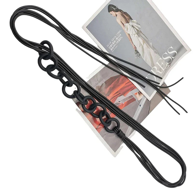 UKEBAY New Handmade Luxury Necklaces For Women Rubber Jewelry Black Statement Necklace Fashion Clothes Chain Gothic Accessories
