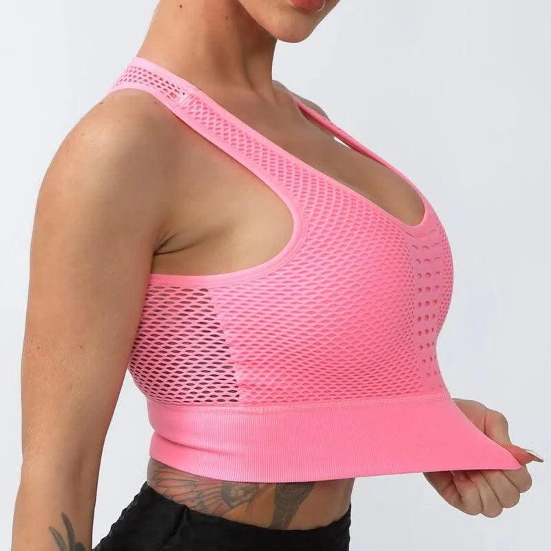 Sports Bras For Women Yoga Bra For fitness Workout Running Shirts Seamless Comfortable Yoga Bras Tank Top  With Removable Pads