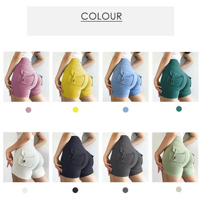 Casual Biker Shorts Women High Waist Seamless Workout Leggings Fitness Joggings Gym Tights Scrunch Butt Yoga Shorts Sportswear