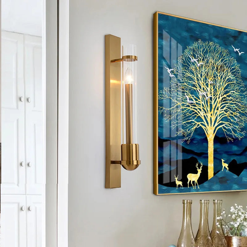 Luxury Home Decor Postmodern Light Creative Wall Lamp Living Room Decoration Bedroom Aisle Staircase Hotel Glass Indoor Lighting