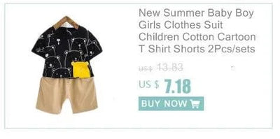 Summer Children Clothing Baby Cute  Girls Casual T-Shirts Bib Shorts 2Pcs/Set Toddler Cartoon Fashion Cotton Infant Clothes Suit