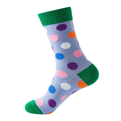 Women Crew Socks Funny Cute Cartoon candy colour dot crew socks Happy Harajuku skateboard Socks sox dropshipping