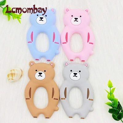 1PCS BPA Free Silicone Teethers Cartoon Animal DIY Pacifier  Baby Toys  Sensory Nursing Gift