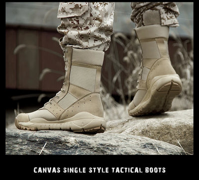 Summer Combat Boot Men Women Climbing Training Lightweight Waterproof Tactical Boots Outdoor Hiking Breathable Mesh Shoes