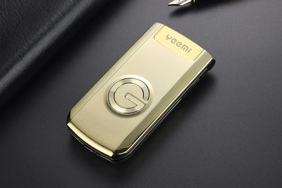 Slim Flip Mobile For Elderly Metal Body  Big Screen SOS Call Quick Dial Loud Sound Two Sim Magic Voice Torch Senior Mobile Phone