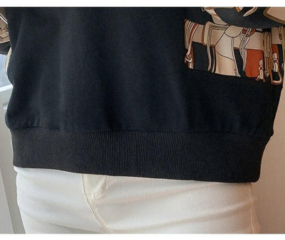 New Spring women Sweatshirts fashion patchwork Hoodies causal Sweatshirt Tops