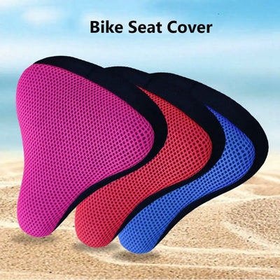 3D Soft Bicycle Saddle Cover Shockproof Anti Slip Breathable Saddles Cycling Silicone Comfortable Seats Bicycle Bike Accessories