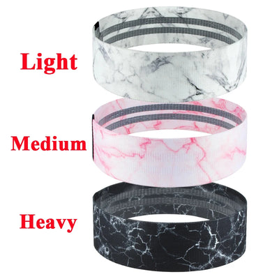 Fitness Resistance Bands Workout Hip Loop Elastic Exercise Band Gum Sport Yoga Strength  3-Piece Non-Slip For Leg Home Equipment