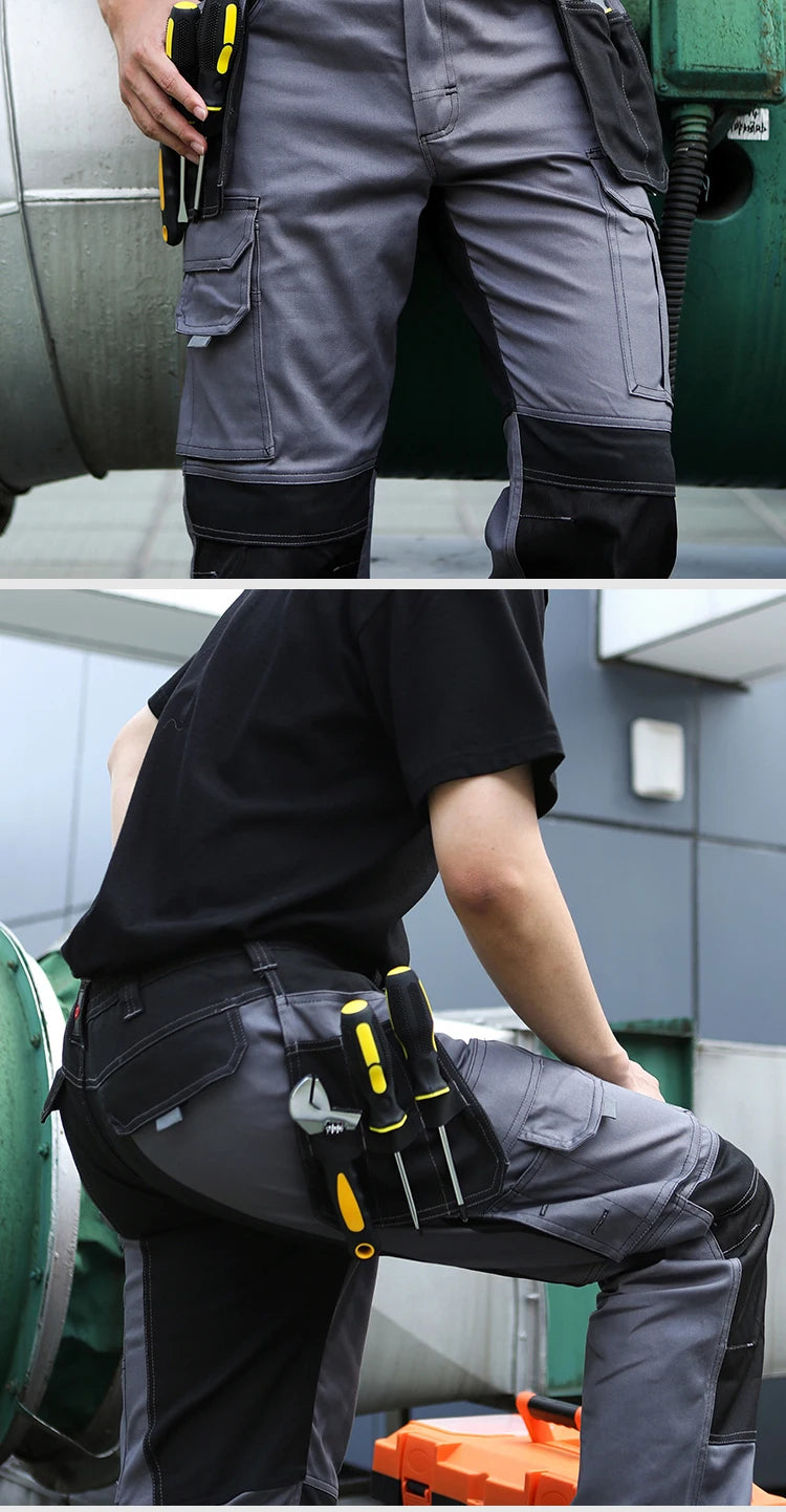 Work Pants For Men Multifunctional Work Trousers Workwear Pants With Reflective Tapes