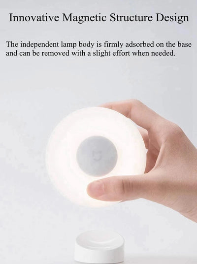 Xiaomi Mijia Night Light 2 360°Rotation Magnetic Human Infrared Light Dual Sensor Mini Wall Light 2800K Warm Yellow 2 Level Adju