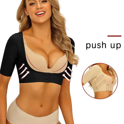 WECHERY Arm Shaper Underbust Push Up Shapers Top Women Posture Corrective Underwear Body Slimmer Shapewear