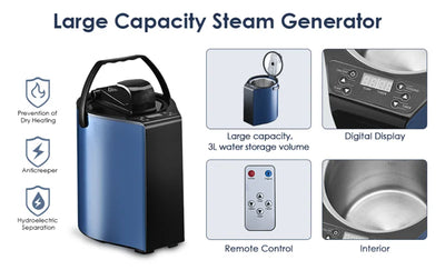 Sauna Generator Power Steamer Pot New Style 3L 1000W EU US AU UK Plug Home SPA Therapy For Heating