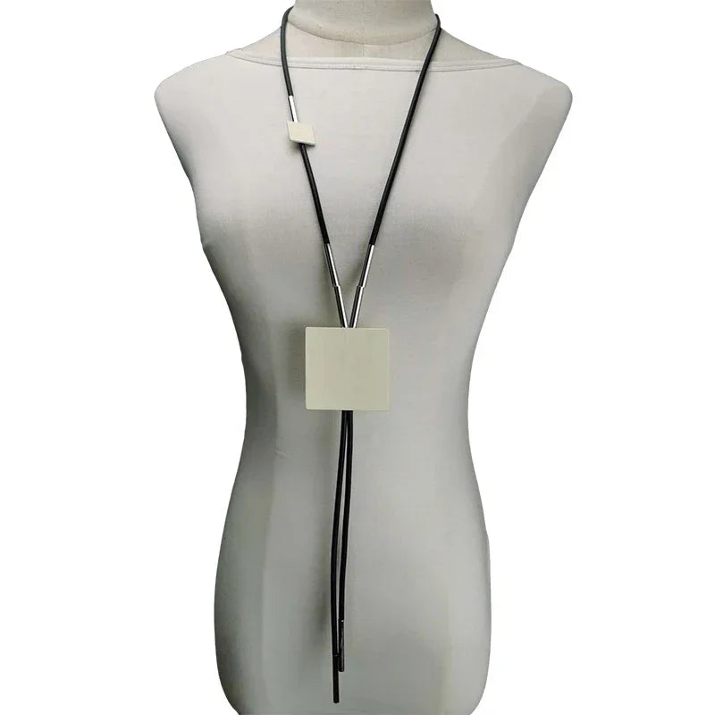 UKEBAY New Pendant Necklace Women Handmade Jewelry Rubber Necklaces Long Clothes Chain Statement Accessories Luxury Necklaces